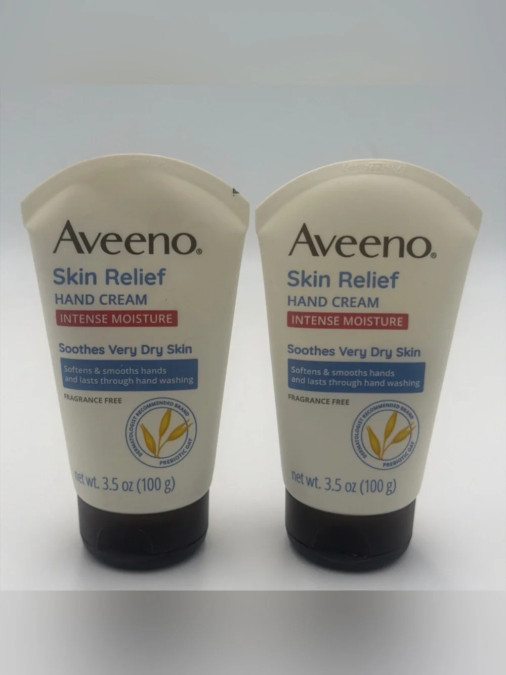 Aveeno Skin Relief Hand Cream 3.5oz Intense Moisture Fragrance Free 2 Pack